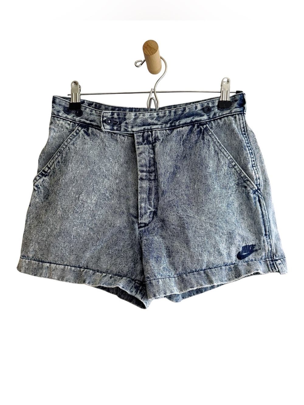 Nike Vintage Challenge Court Acid Wash Denim Andre Agassi Shorts READ